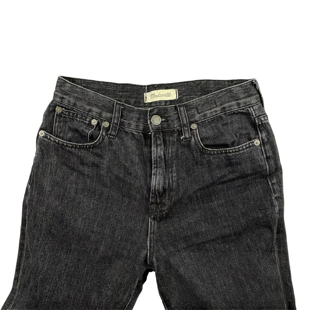Madewell The Perfect Summer Jean Womens 25 Black 5 Pocket Raw Hem
